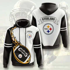 3D Digital Print NFL Hoodie for Men - Autumn/Winter
